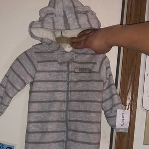 NEW! Carter’s baby Sherpa zip up jacket w/hood 6m